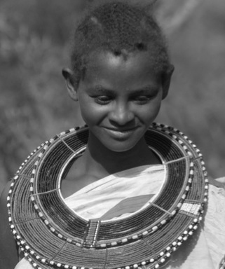Maasai wearing traditional beads